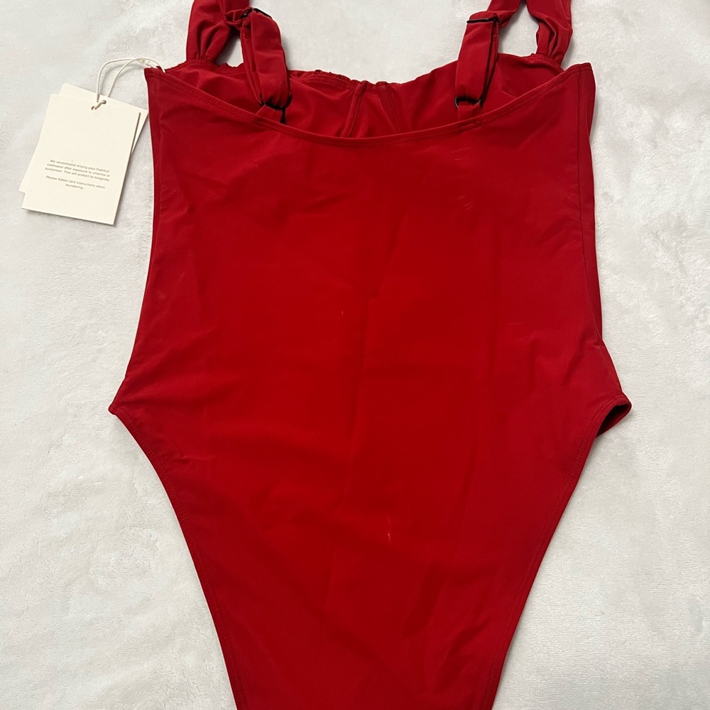 Faithfull the Brand Red One Piece Swimsuit - Picture 4 of 8